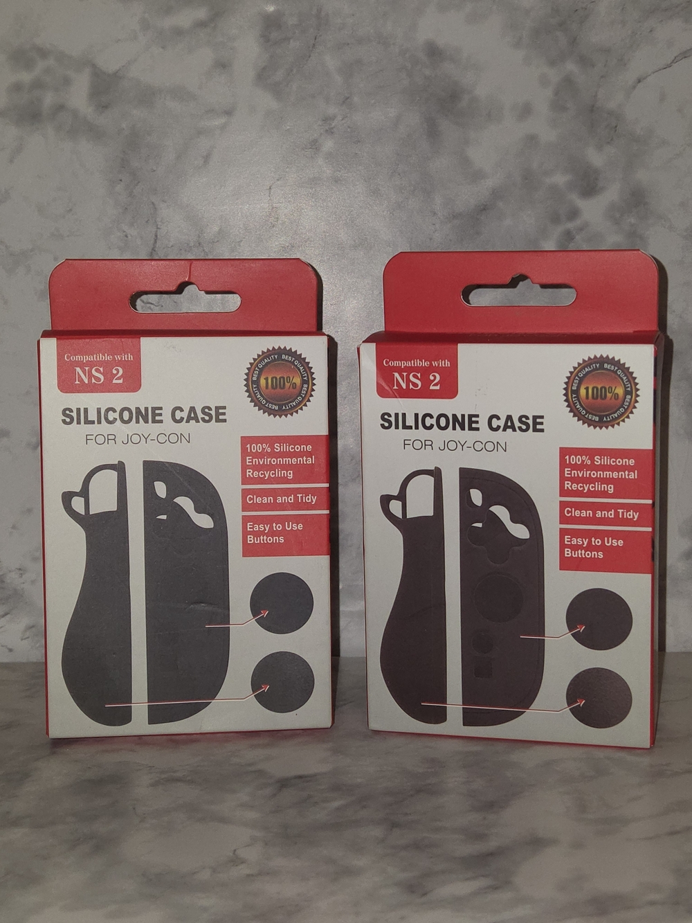 Silicone Case for Joy-Con Controllers Black Compatable With NS 2